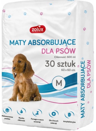 ZOLUX Podkłady higieniczne 60x60 cm,  30 sztuk