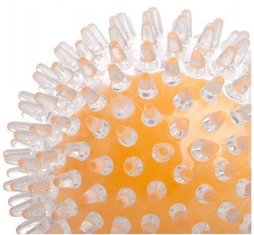 Piłka dla PSA z kolcami  TPR, żółta, 9cm 