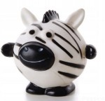 Zebra piłka winyl, piszczący 10 cm