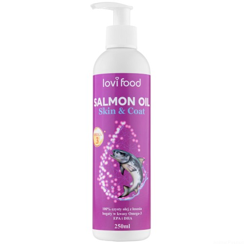 Lovi Food czysty OLEJ Z ŁOSOSIA, bogaty w kwasy Omega-3, EPA i DHA 250ml