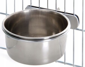 Przykręcana miska dla ptaków oraz gryzoni / średnica 10cm / 250ml