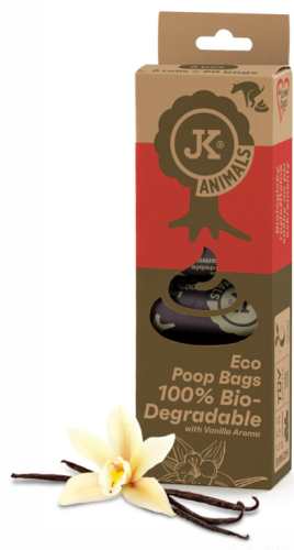 WORECZKI na psie kupy Biodegradowalne waniliowe JK ANIMALS 6 ROLEK x 15szt
