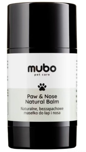 MUBO Paw&Nose naturalne masełko do łap i nosa w sztyfcie, BEZZAPACHOWE dla psa i kota, 25g