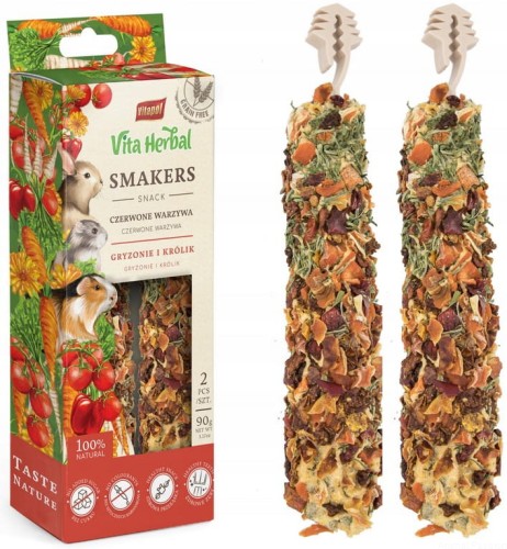 Vita Herbal Smakers Czerwone Warzywa 90g, 2 kolby 