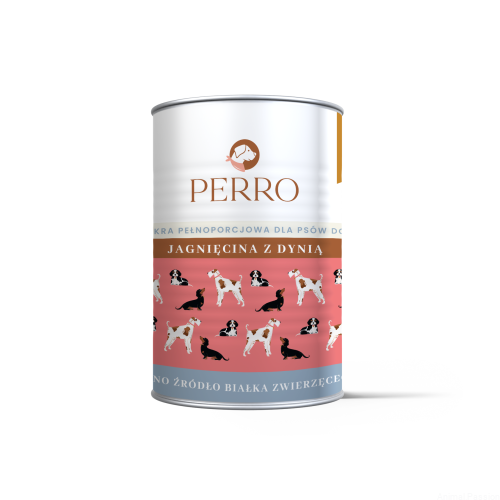 PERRO Jagnięcina z dynią, monobiałkowa karma dla psów dorosłych, 400g