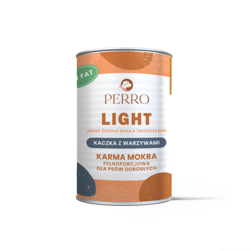 PERRO  Light Kaczka z warzywami, mono, dla psów dorosłych, 400g