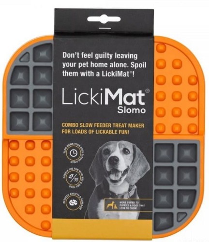 Taca LickiMat® SLOMO™ 20x20cm pomarańczowa