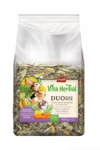 VITAPOL Vita Herbal Duo Snack łąka WARZYWNA dla gryzoni i królika 400 g