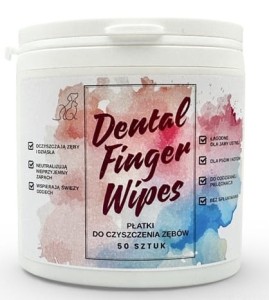4Paws - Dental Finger Wipes  płatki na palec, chusteczki do czyszczenia zębów, 50 szt