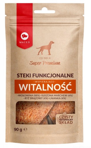 MACED Super Premium Steki funkcjonalne na witalność z wołowiną, 90g