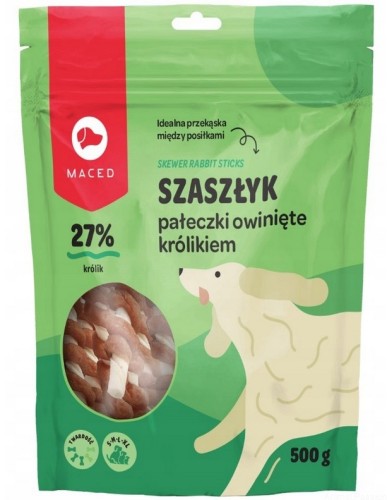 MACED Szaszłyk, pałeczki owinięte królikiem 500g