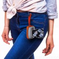 ETUI materiałowe szaro pomarańczowe JK Animals +2 rolki na odchody