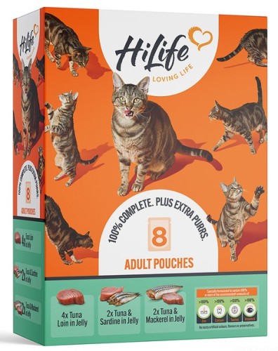 HiLife Saszetki rybne dla kota 8 x 70g