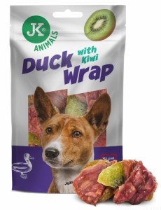 Przysmaki dla psów JK Animals Duck / WRAP kaczka z kiwi 80 g