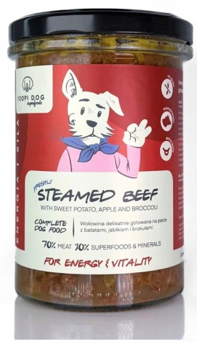 Yoopi Dog Superfoods Delikatna Wołowina, karma mokra dla psa, 400g