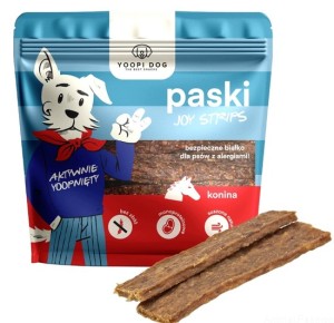 Yoopi Dog monoproteinowe paski konina, 70g