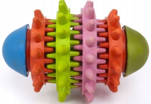 Rugby Dental 11 cm KOLOROWA zabawka z twardej gumy