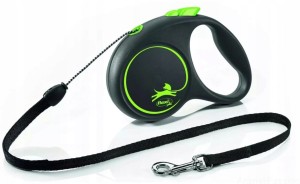 Smycz automatyczna FLEXI  Black Design S 5m 12kg, zielona 