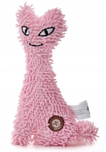RÓŻOWY KOT, pluszowy, piszczący, 23 cm
