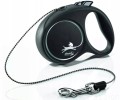 Smycz automatyczna FLEXI Black Design czarny XS linka 3m / 8kg