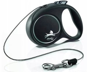 Smycz automatyczna FLEXI Black Design czarny XS linka 3m / 8kg