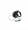 Smycz automatyczna FLEXI Black Design czarny XS linka 3m / 8kg