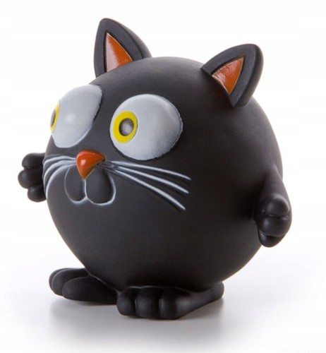 Winylowy piszczący CZARNY KOT 12 cm, halloween