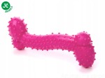 Kość TPR różowa, wytrzymała zabawka, 10cm