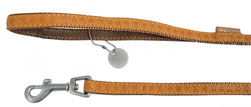 ZOLUX Smycz Mac Leather 20 mm / 1,2 m żółta musztardowa