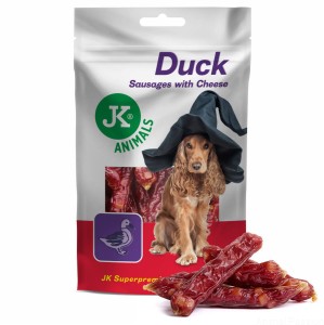 suszone kiełbaski z kaczki z serem, mięsny przysmak, 80 g