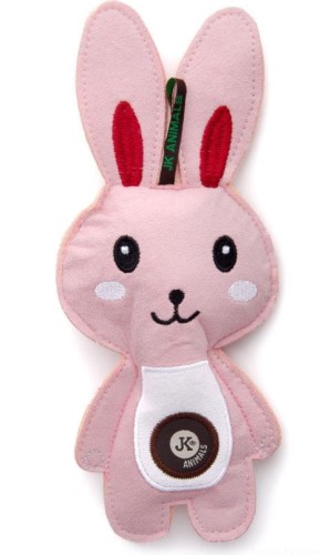 Piszczący zając z mocnej tkaniny, 24 cm