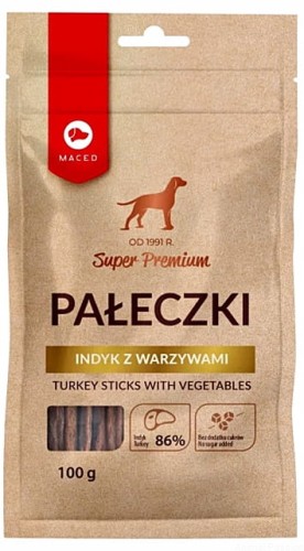 MACED Pałeczki indyk z warzywami, 100g