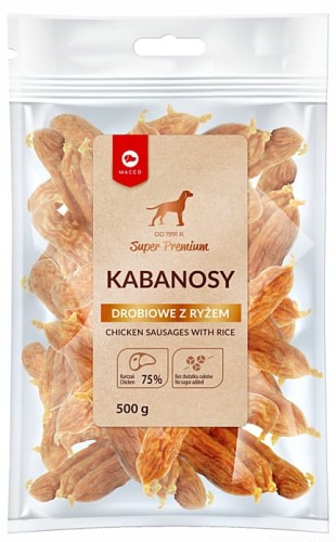 Maced SUSZONE Kabanosy drobiowe z ryżem 500g