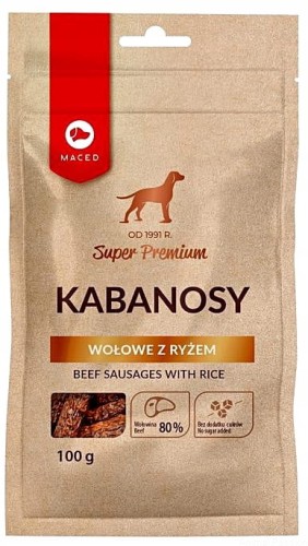 MACED Kabanosy wołowe z ryżem 100g