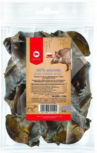 Naturalne suszone ucho z dzika, 10szt, MACED