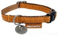 Obroża Mac Leather 25 mm / M / 40-66cm / ŻÓŁTA (musztardowa)