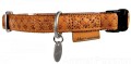 Obroża Mac Leather 25 mm / M / 40-66cm / ŻÓŁTA (musztardowa)