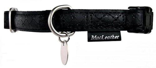 Obroża Mac Leather 15 mm / S / 24-38 cm / CZARNA