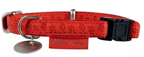 Obroża Mac Leather 15 mm / S / 24-38 cm / CZERWONA