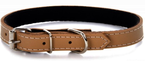 Obroża skórzana Classic 45 cm, naturalna