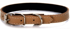 Obroża skórzana Classic 40 cm, naturalna