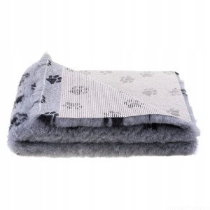 DRY BED VET suche legowisko 75x50cm szare z czarną łapką