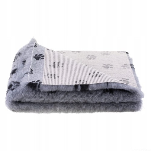 DRY BED VET suche legowisko 75x50cm szare z czarną łapką