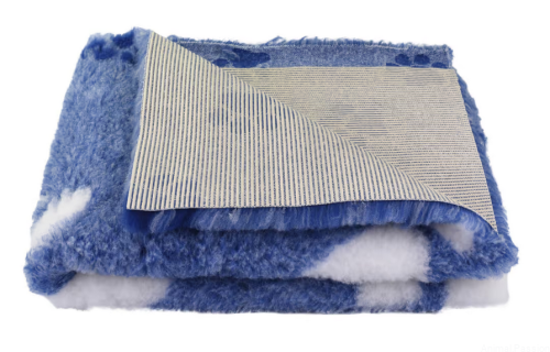 DRY BED VET suche legowisko 75X50 cm niebieskie w białe łapki