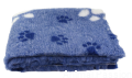 DRY BED VET suche legowisko 75X50 cm niebieskie w białe łapki