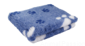 DRY BED VET suche legowisko 150x100cm niebieskie w białe łapki