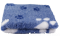DRY BED VET suche legowisko 150x100cm niebieskie w białe łapki