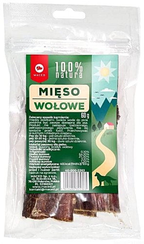 MACED NATURA Mięso wołowe suszone, 60g