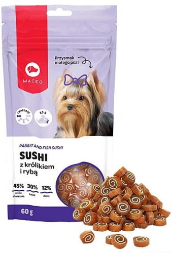 MACED Sushi z królikiem i rybą, 60g