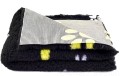 DRY BED VET suche legowisko 75x50cm czarne w limonkowe łapki